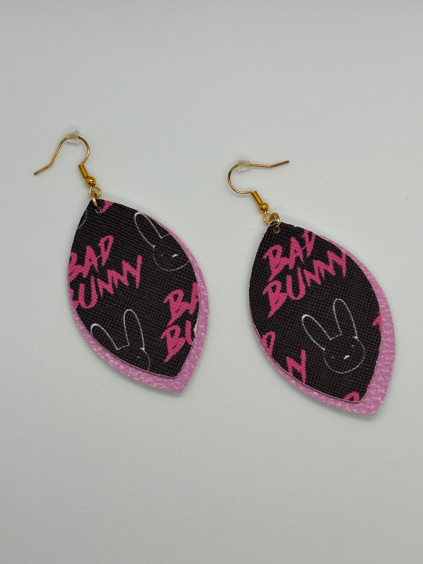 Bad Bunny Faux Leather Earrings