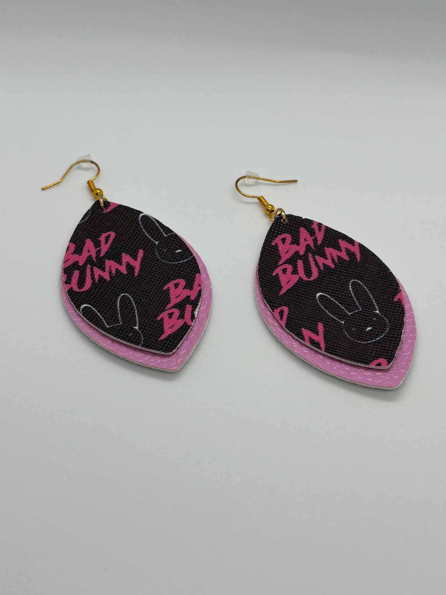 Bad Bunny Faux Leather Earrings