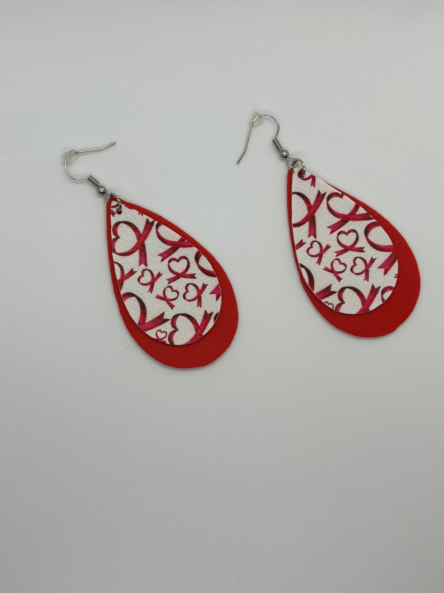 Tear drop Faux Leather Earrings